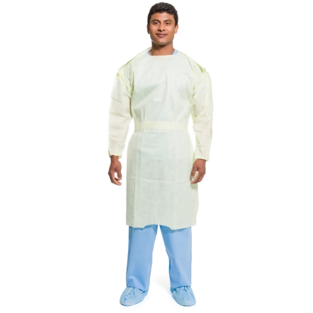 Gown Protective Procedure Elastic Cuffs Halyard Tri-Layer One Size Fits Most Blue NonSterile AAMI Level 2 Disposable (10/BG 10BG/CS) by O&M Halyard  ID 69981